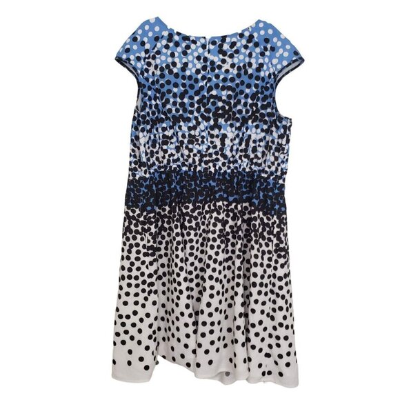 eShakti Polka Dot Dress Ombre Career Pockets Sleeveless Womens Size 2X - Picture 7 of 9